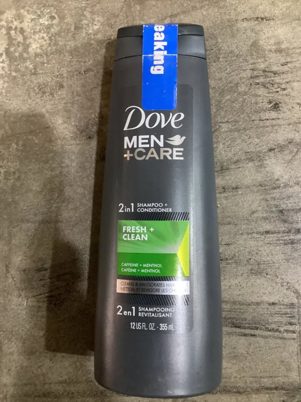 Dove Men+Care Fresh Clean 2in1 Shampoo and Conditioner with Caffeine and Menthol